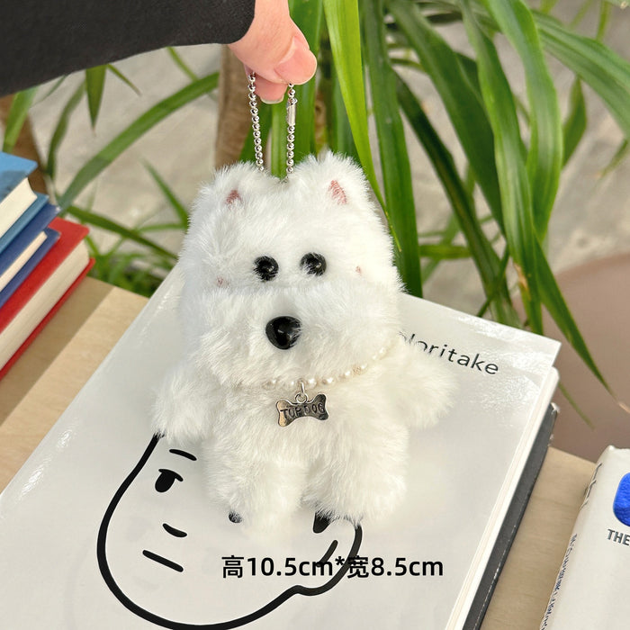 Wholesale Original Cute Plush Puppy School Bag Pendant Creative Necklace Dog Key Doll