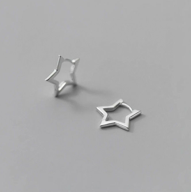 Wholesale Simple Temperament Versatile Hollow Star Earrings JDC-ES- XiangDuan006