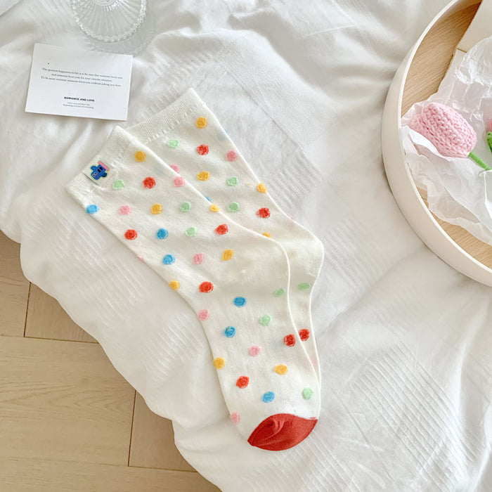 Wholesale Sock fabric label, middle tube, stacked socks, cotton socks