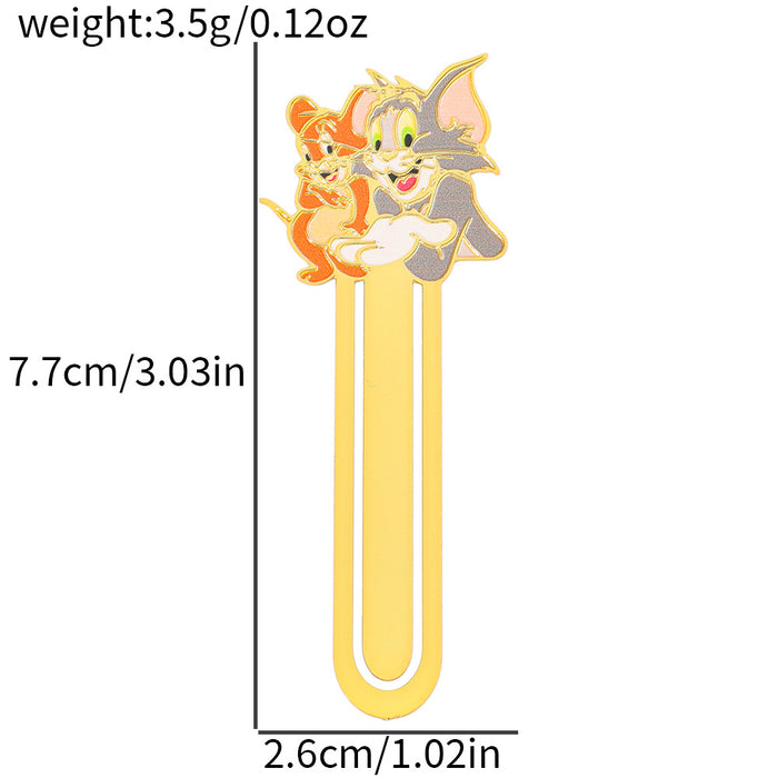 Wholesale Cartoon metal minimalist cute bookmark stationery souvenir