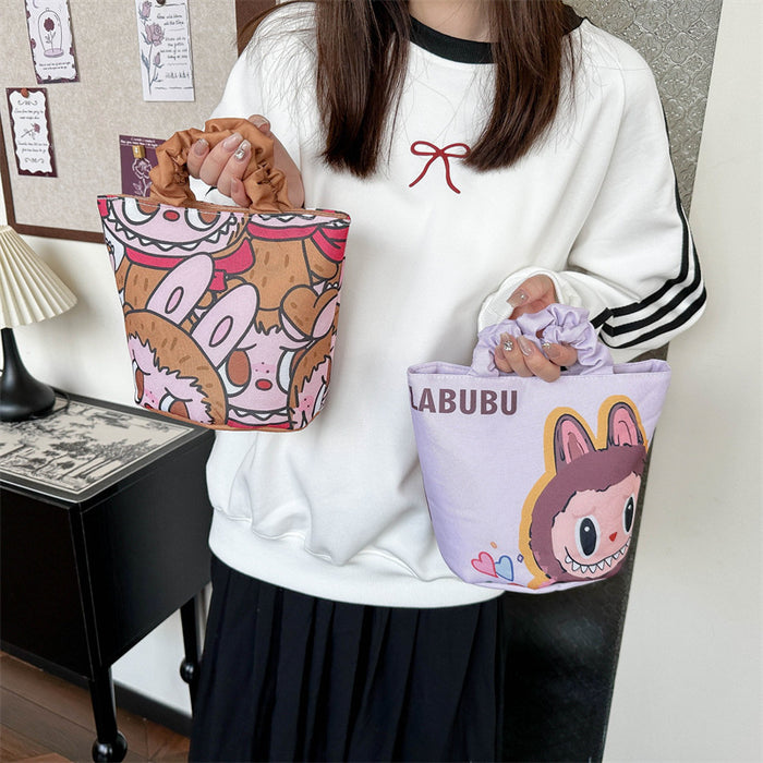 Wholesale Cloth Creative Cartoon Cute Cotton Handbag Korean-style High-value Portable All-match Bucket Bag