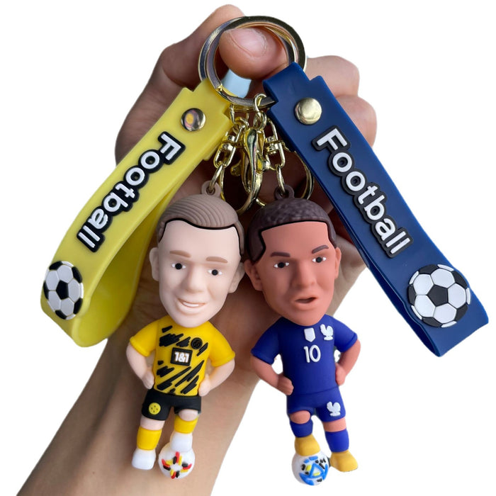 Wholesale Cartoon Football Keychain Doll Pendant Bag Car Keychain Small Gift