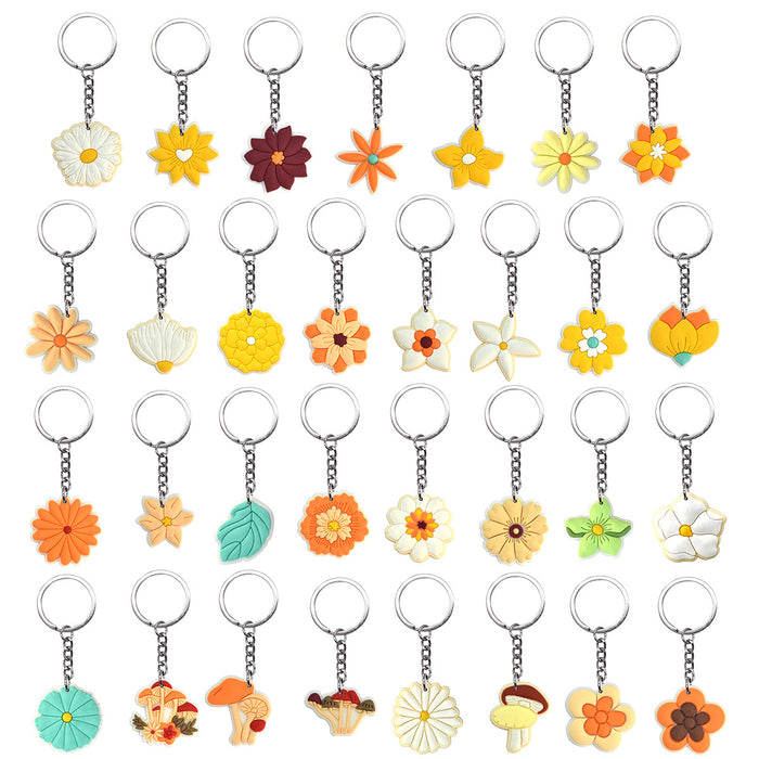 Wholesale 100 PCS key ring PVC soft glue pendant schoolbag pendant cartoon  jewelry  key chain