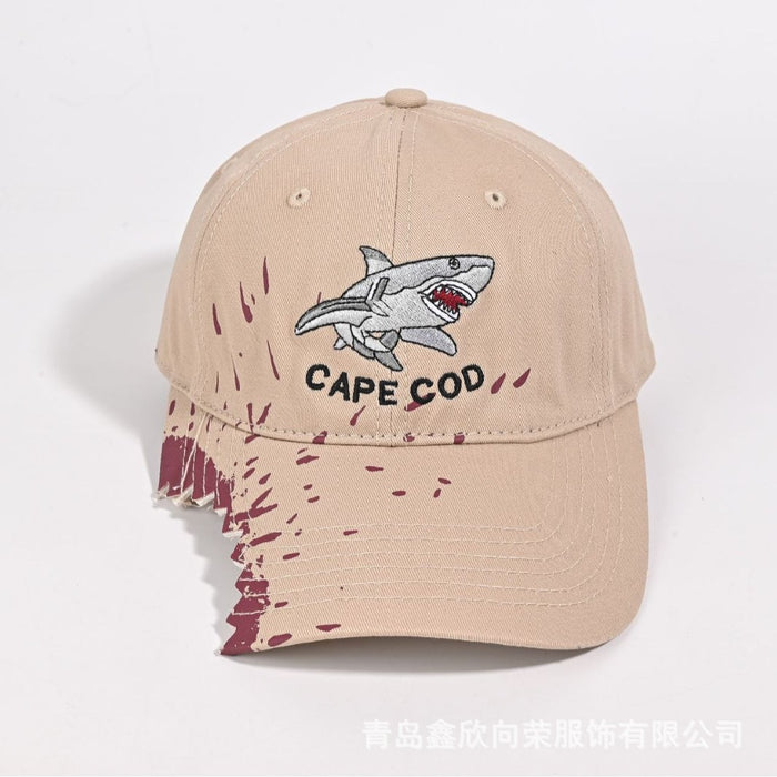 Wholesale Baseball cap embroidered lightning duckbill cap sunshade and sun protection cap flat edge duckbill cap