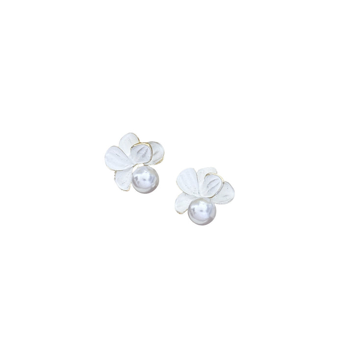 Wholesale Flower pearl earrings fashion trend accessories high-end earrings light luxury temperament earrings wholesale