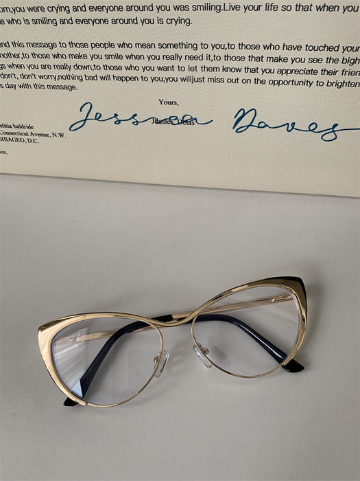 Wholesale Retro anti blue light flat lens can be paired with myopia glasses frame