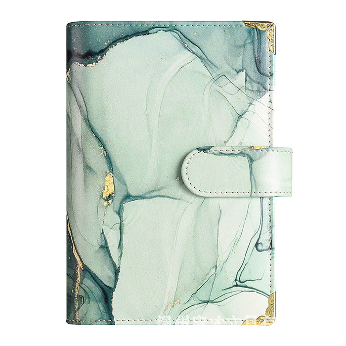 Wholesale Binder Zipper Bag Macaron Notebook Leather Pu Loose-Leaf Cash Budget Notebook