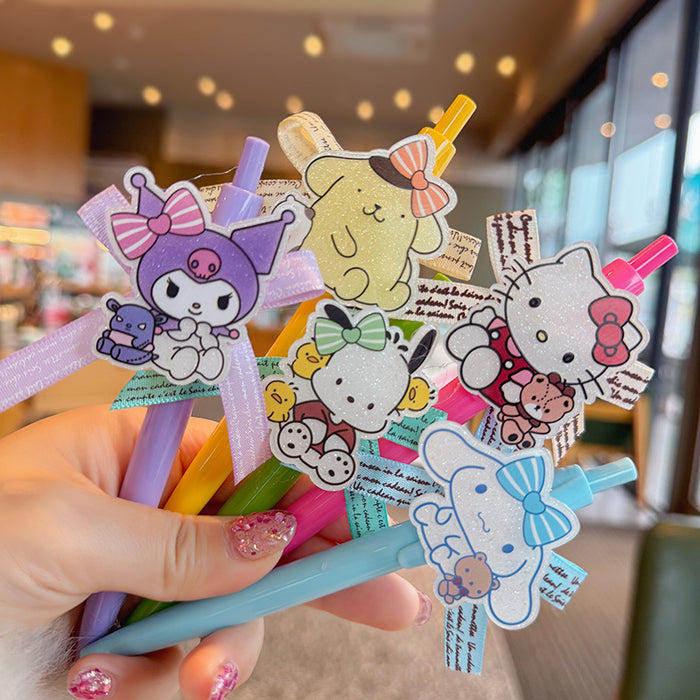 Wholesale Student' s signature pen with cute puppy bow