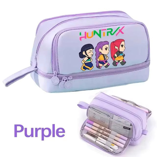 Wholesale Fashion Polyester Cartoon Pencil Case Multifunctional Stationery Pouch Cute School Bag