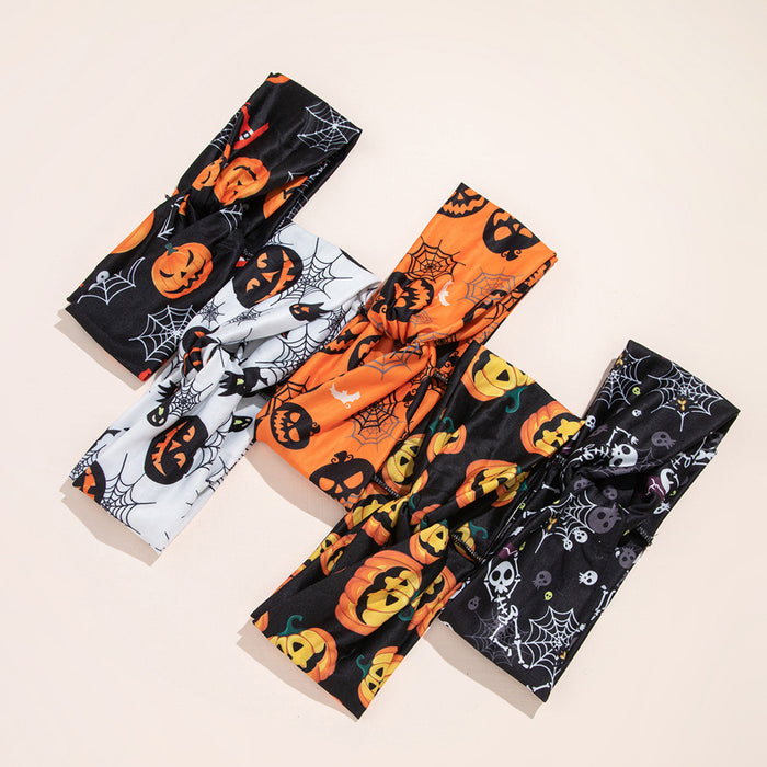 Wholesale Fabric Halloween Double-layer Cross Knot Headband JDC-HD-Xiny007