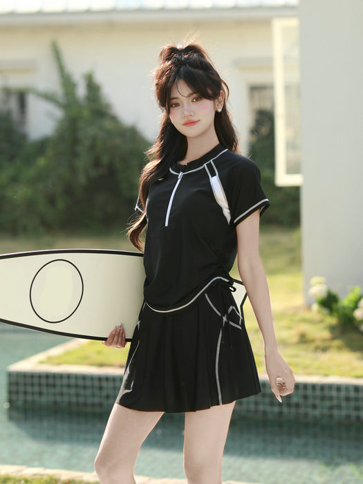 Wholesale Swimsuit one-piece skirt style swimming pool sports conservative swimsuit soaking hot spring swimsuit