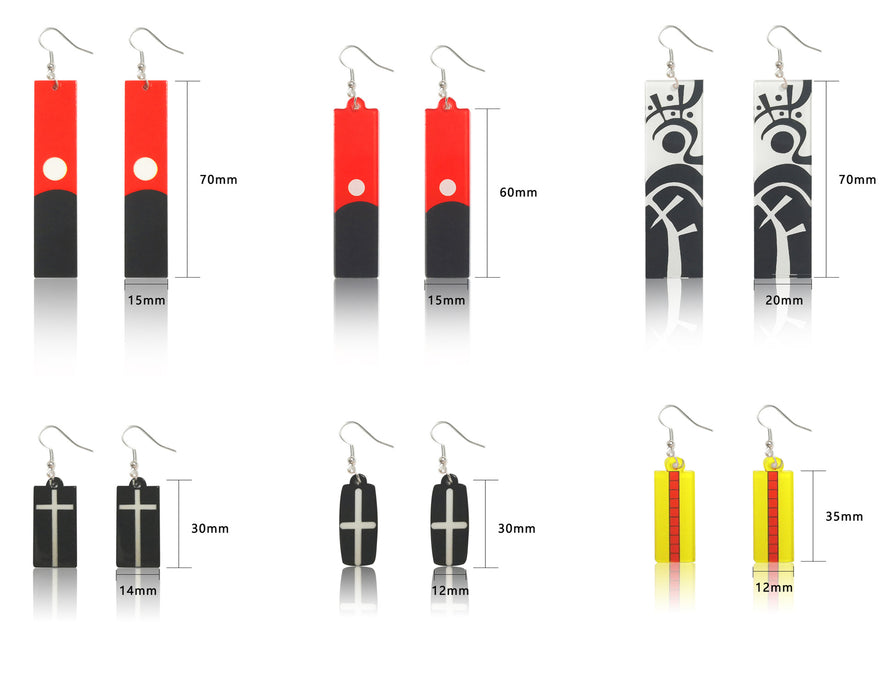 Wholesale Acrylic Printed Earrings JDC-ES-JiaYi014