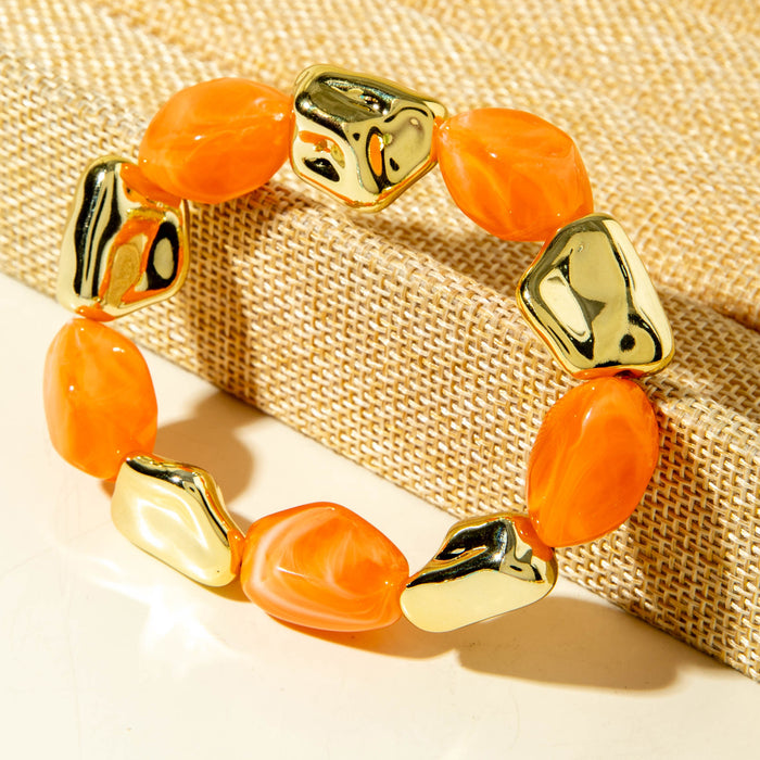 Wholesale Acrylic Beaded Bracelet Retro Ethnic Pattern Women' s Jewelry Gift MOQ≥2