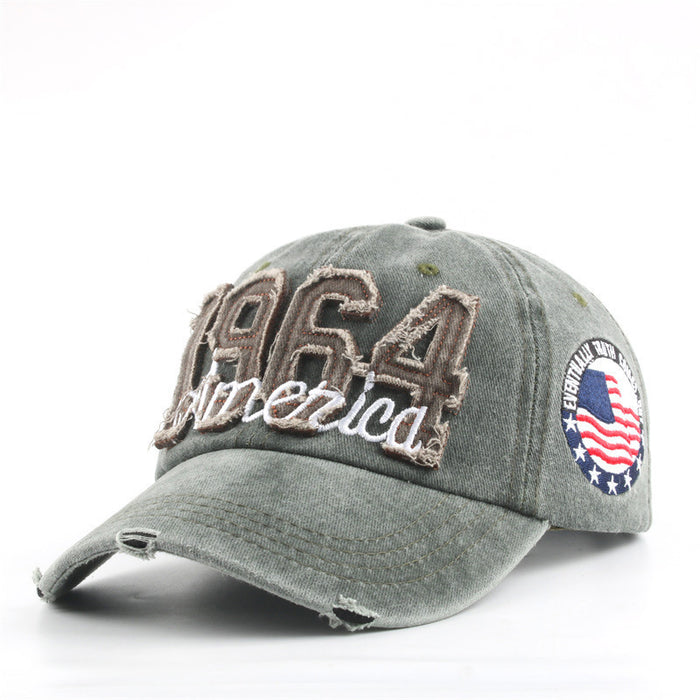 Wholesale Embroidered 1964 Washed Cotton Baseball Cap