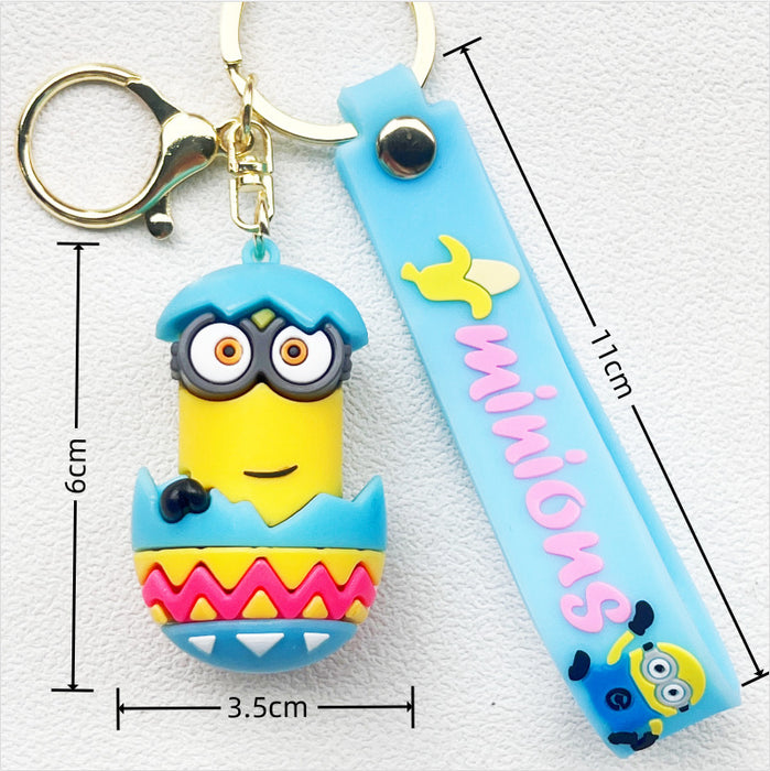 Wholesale Creative cross dressing cute cartoon keychain figurine exquisite hanging gift