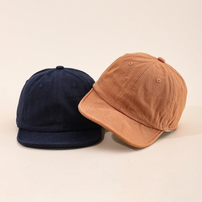 Wholesale Short-Brim Baseball Cap Washed Vintage Soft-Top Workwear Hat Trendy