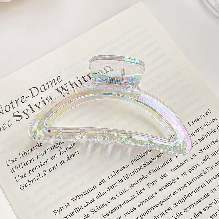 Wholesale Stylish Pearlescent Mermaid Large Hair Claw Clip Plastic Grip