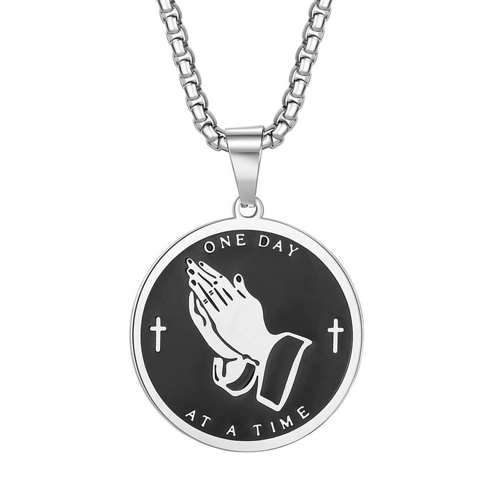 Wholesale  stainless steel round pendant necklace