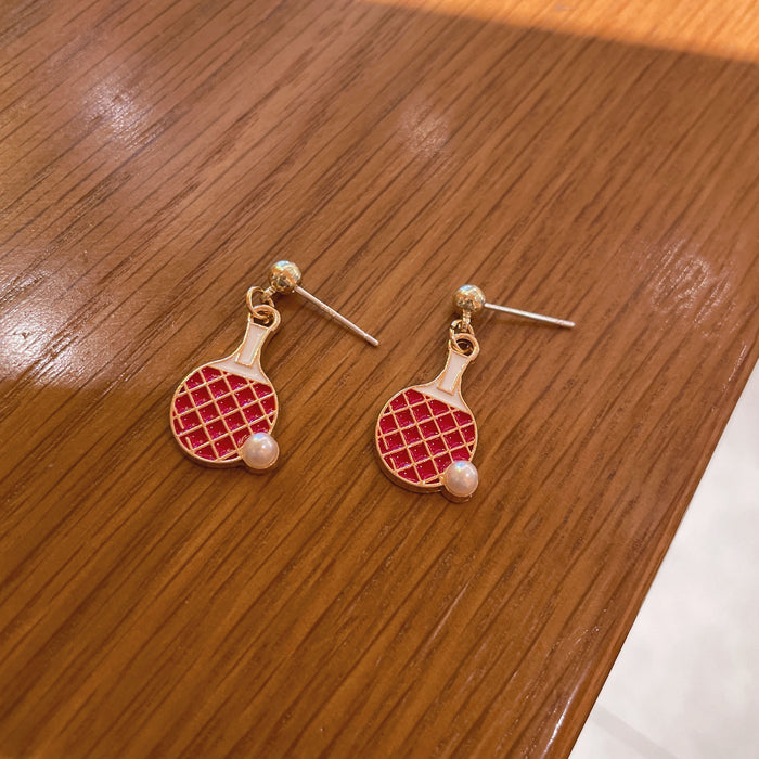 Wholesale 925 silver needle table tennis earrings