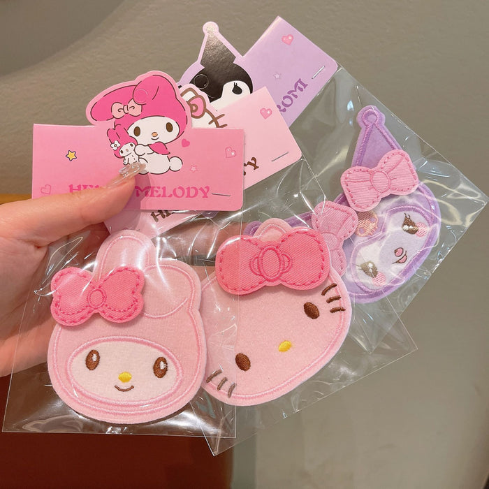Wholesale cute cat  embroidery Hair Clips