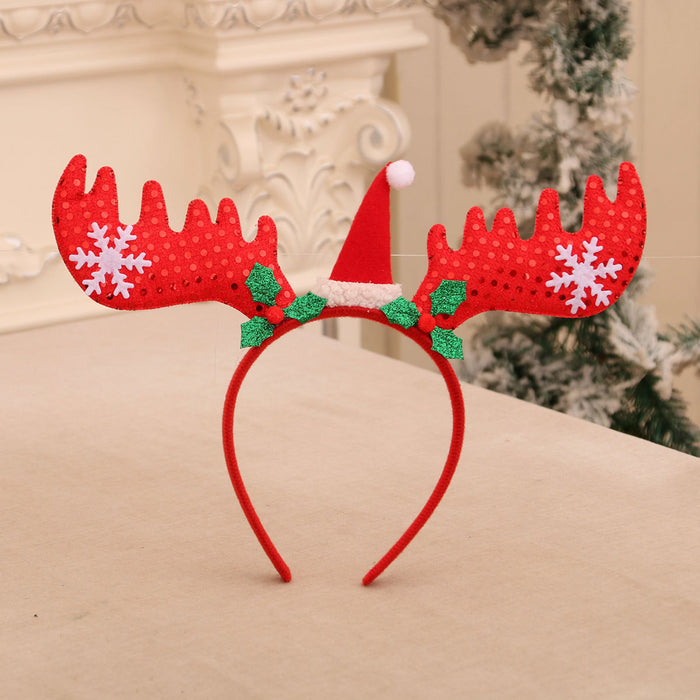 Wholesale Cartoon Christmas head buckle head hoop Christmas decorations party gifts Christmas antlers