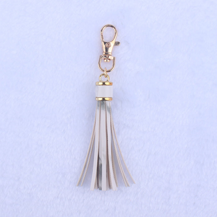 Wholesale Leather tassel pendant accessories tassel  gold buckle keychain tassel bracelet bracelet accessories