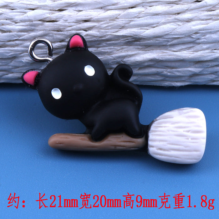 Wholesale Resin Castle Cartoon DIY Pendant Keychain with Nail Accents MOQ≥2