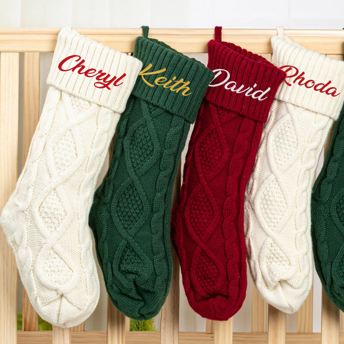 Wholesale Cotton Embroidery and Hand Embroidered Christmas Stockings JDC-SK-Yunj001