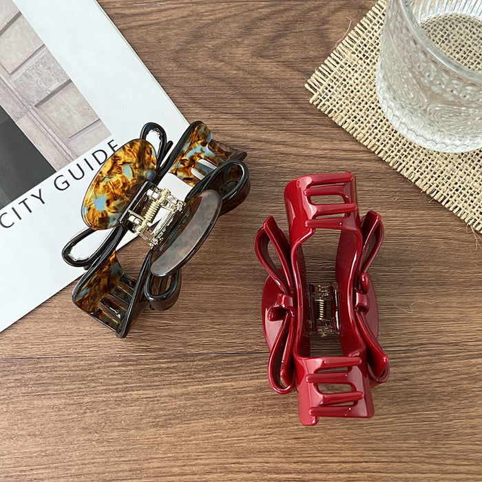 Wholesale Bow Grab Clip Elegant Acetic Acid Hairpin