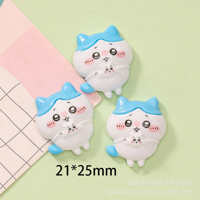 Wholesale Cute Cartoon Cream Glue Phone Case Keychain Hairpin Hair Rope Resin Jewelry Accessories