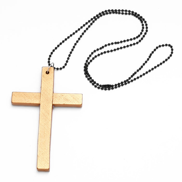 Wholesale Fast Fashion Cross Necklace Wooden JDC-NE-AS008