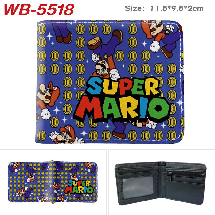 Wholesale Anime Cartoon Print PU Leather Bi Fold Wallet Street Fashion Unisex Student Wallets Waterproof Full Color Design Fashion Accessory Resale