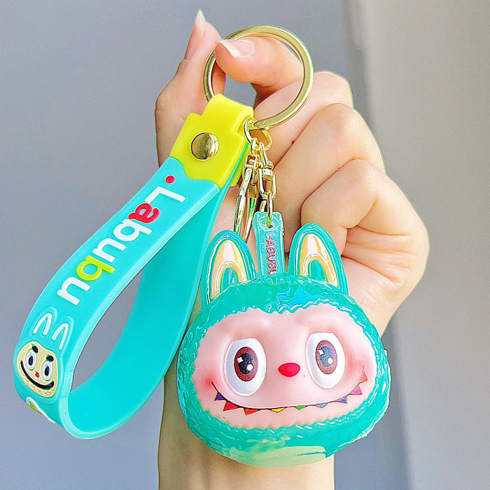 Wholesale Electroplated luminous cartoon 3D doll keychains for couples