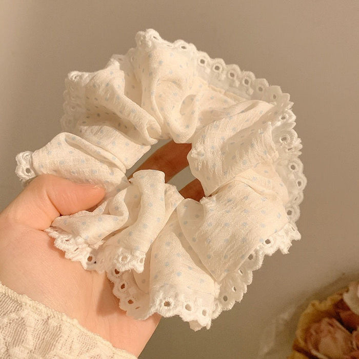 Wholesale Lace Wave Dot Large Bowel Ring Head Large Hair Accessories