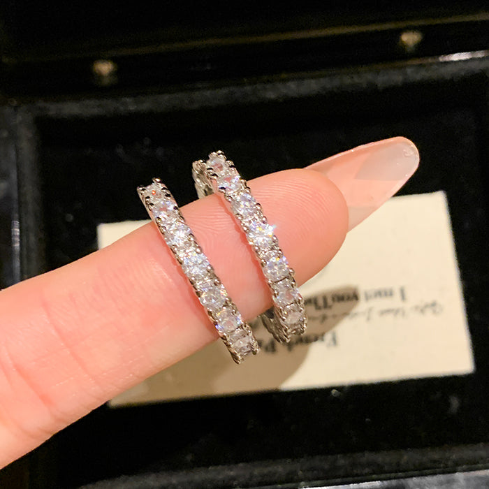 Wholesale Super sparkling full diamond ring, women's light luxury high-end feel, tail ring, women's niche design ring, ring