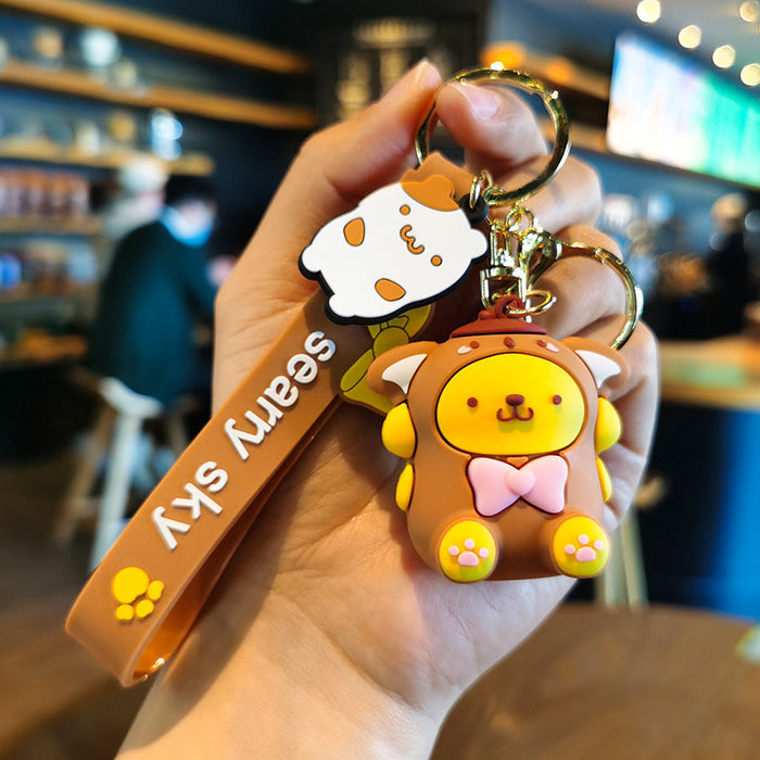 Wholesale Cartoon Keychain Dog  Pendant Cute Cartoon Key Chain