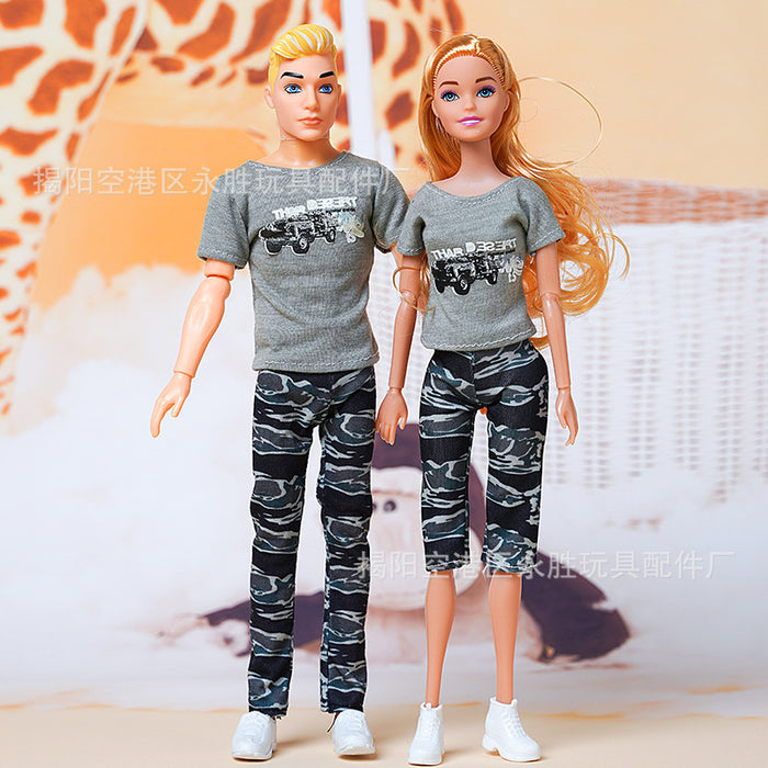 Wholesale suitable for 30CM a family of four dolls leisure family suit fashion couple bag shoes