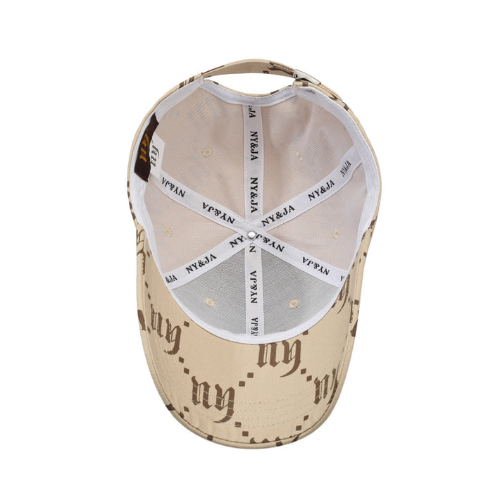 Wholesale Unisex embroidered letter duckbill cap full print baseball cap spring and autumn outdoor leisure sports sunshade duckbill cap trendy