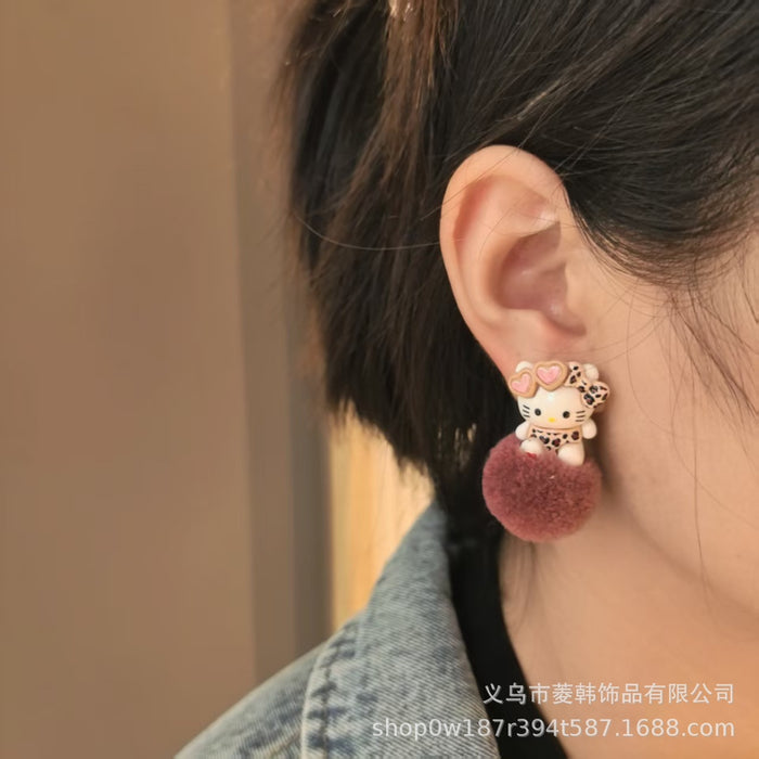 Wholesale Soft Girl Cute Funny Earrings