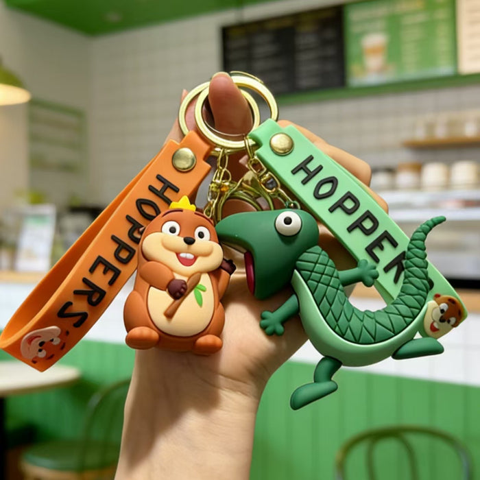 Wholesale Silicone PVC Cartoon Beaver Keychain Bag Charm Decorative Gift for Kids MOQ≥2