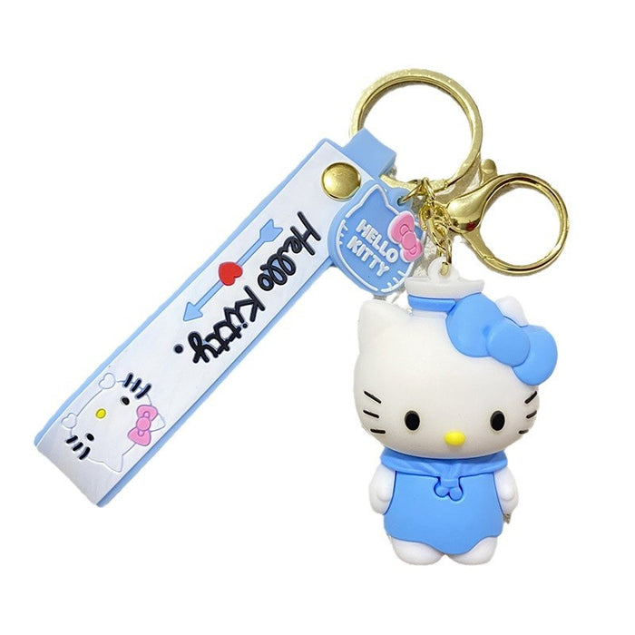 Wholesale Cartoon cat dressing diary keychain cute couple car bag doll pendant