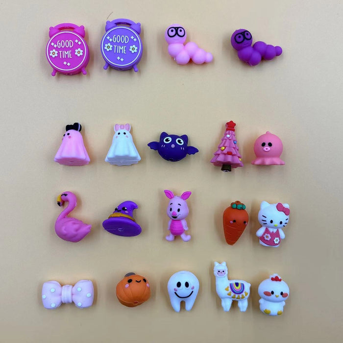 Wholesale 500PCS Halloween Silicone Cartoon 3D Focal Beads JDC-BDS-Nais284