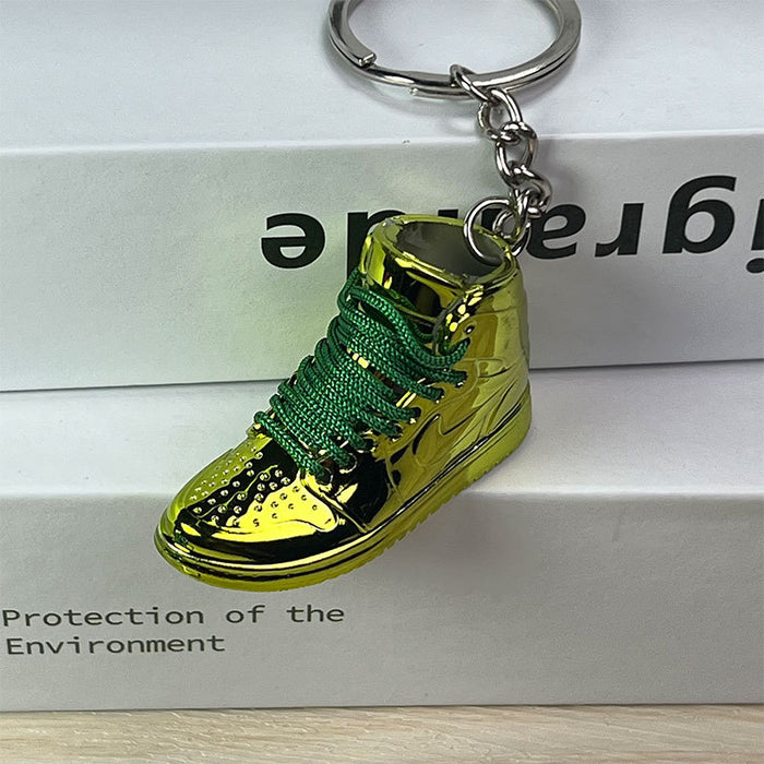 Wholesale Electroplated Mini Shoe PVC Keychain (F) JDC-KC-XingS004