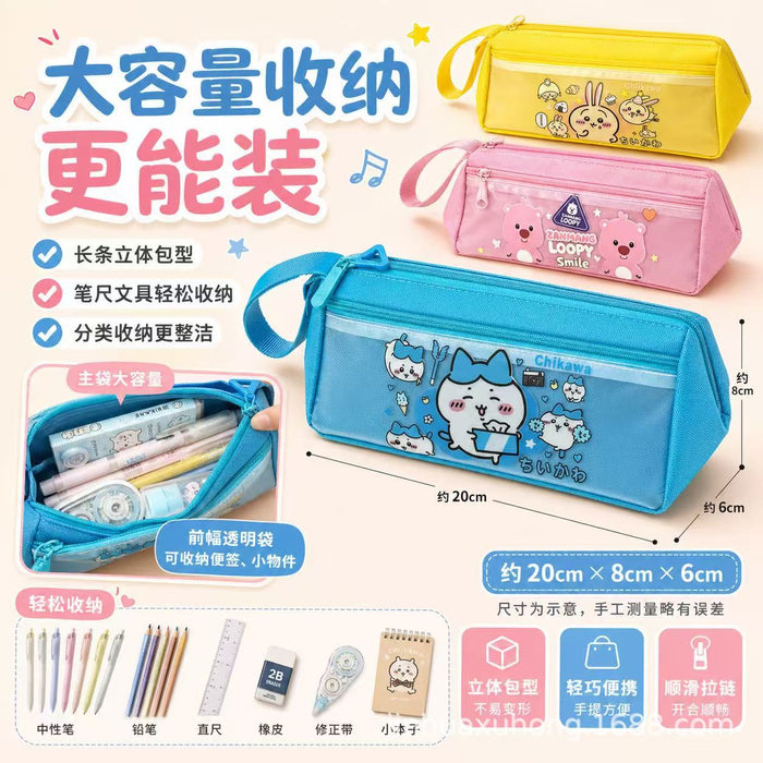 Wholesale Cute Cartoon Pencil Case for Girls Oxford Cloth Large Capacity School Supply Gift
