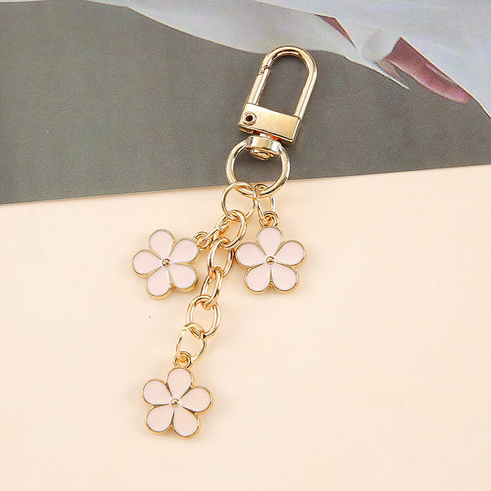 Wholesale flower keychain creative bag pendant for girlfriends fresh small gifts