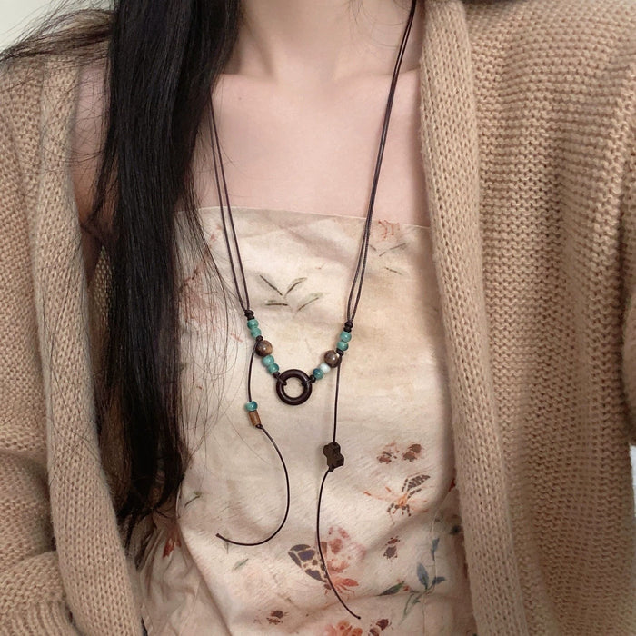 Wholesale Long sweater chain fashionable retro niche temperament high-end versatile necklace