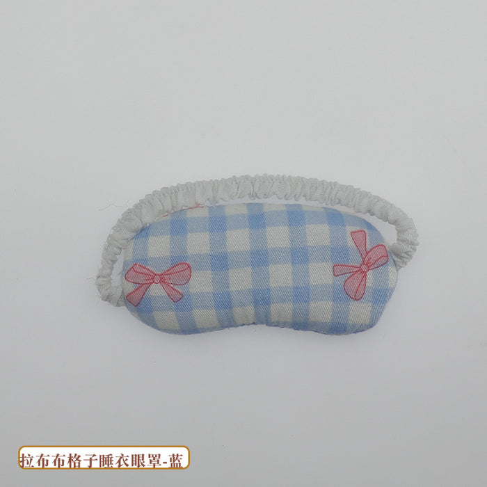 Wholesale Pajamas Set Pendant Doll Cute Plaid Eye Mask Baby Clothes  Replaceable Clothes