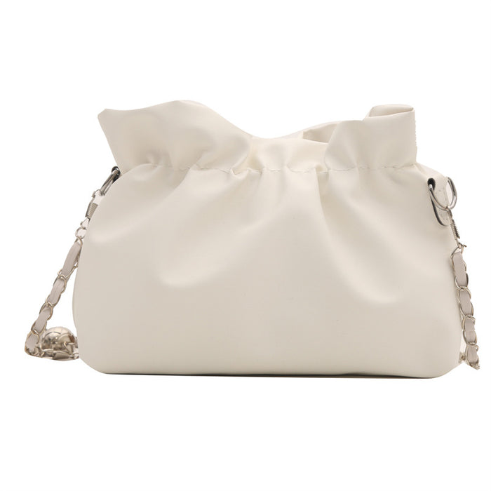 Wholesale Niche texture versatile chain shoulder crossbody bag with high-end folds