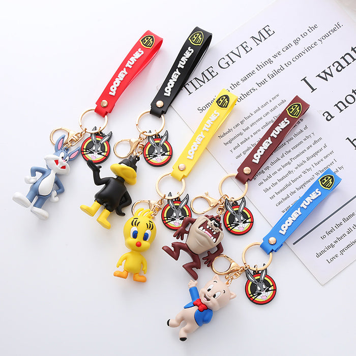 Wholesale Cute Cartoon Soft Rubber Doll Keychain JDC-KC-BoYue008