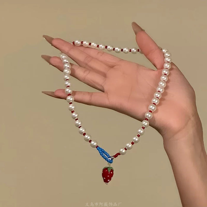 Wholesale Butterfly Beaded Double Layer Choker Necklace Trendy Fairy Jewelry Accessory